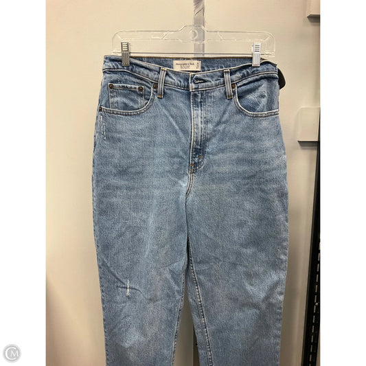 Jeans Straight By Abercrombie And Fitch In Blue Denim, Size: 10