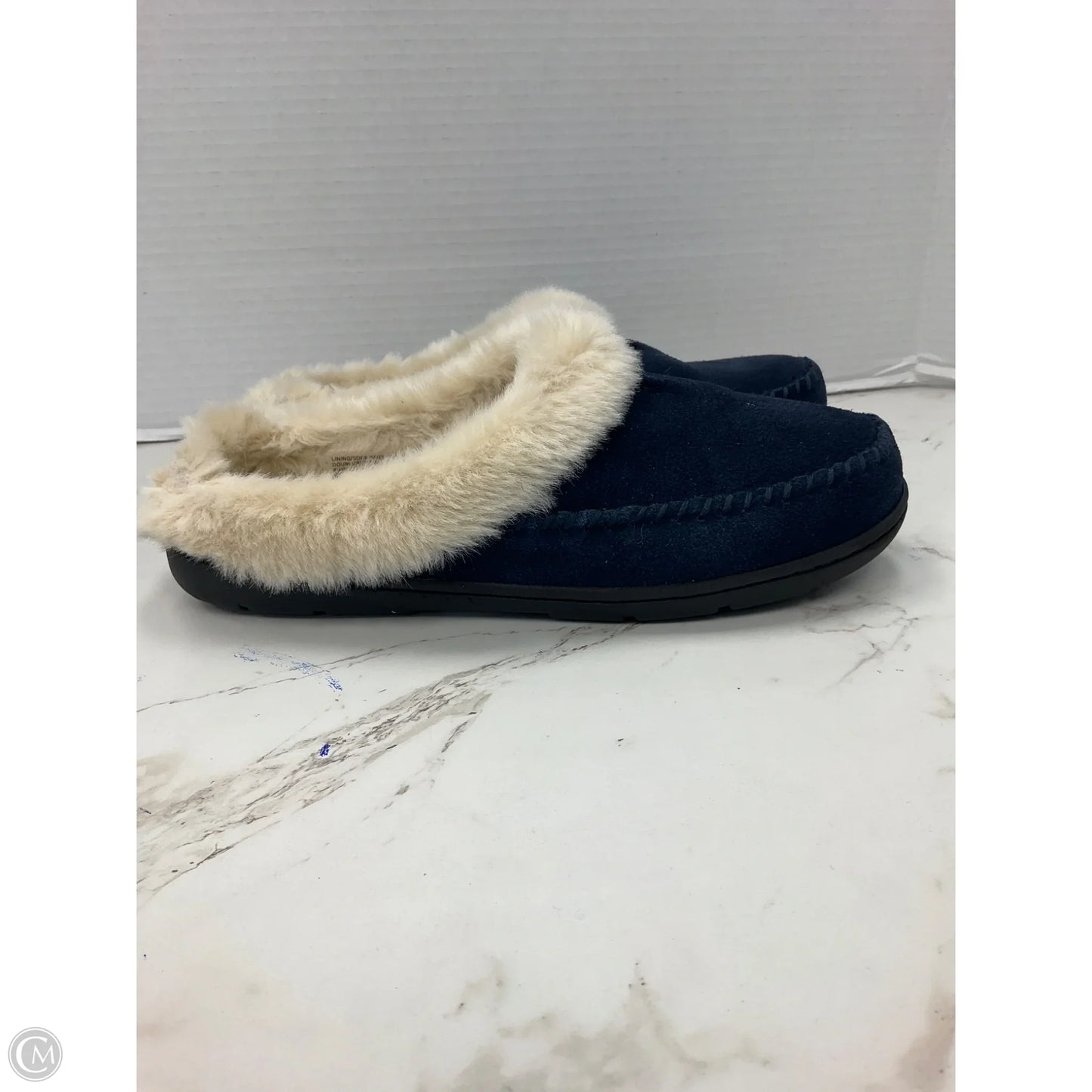 Slippers By Clarks In Navy, Size: 8