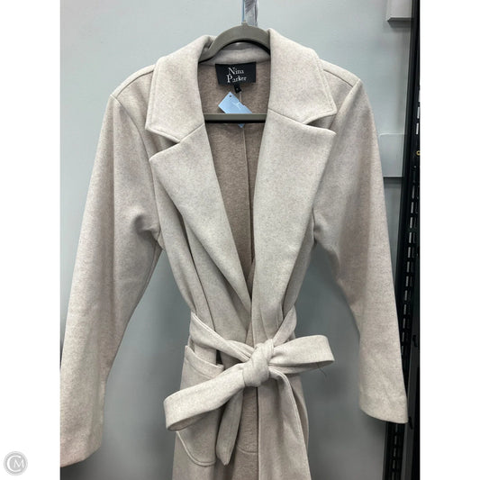 Coat Peacoat By Cmc In Cream, Size: 1x