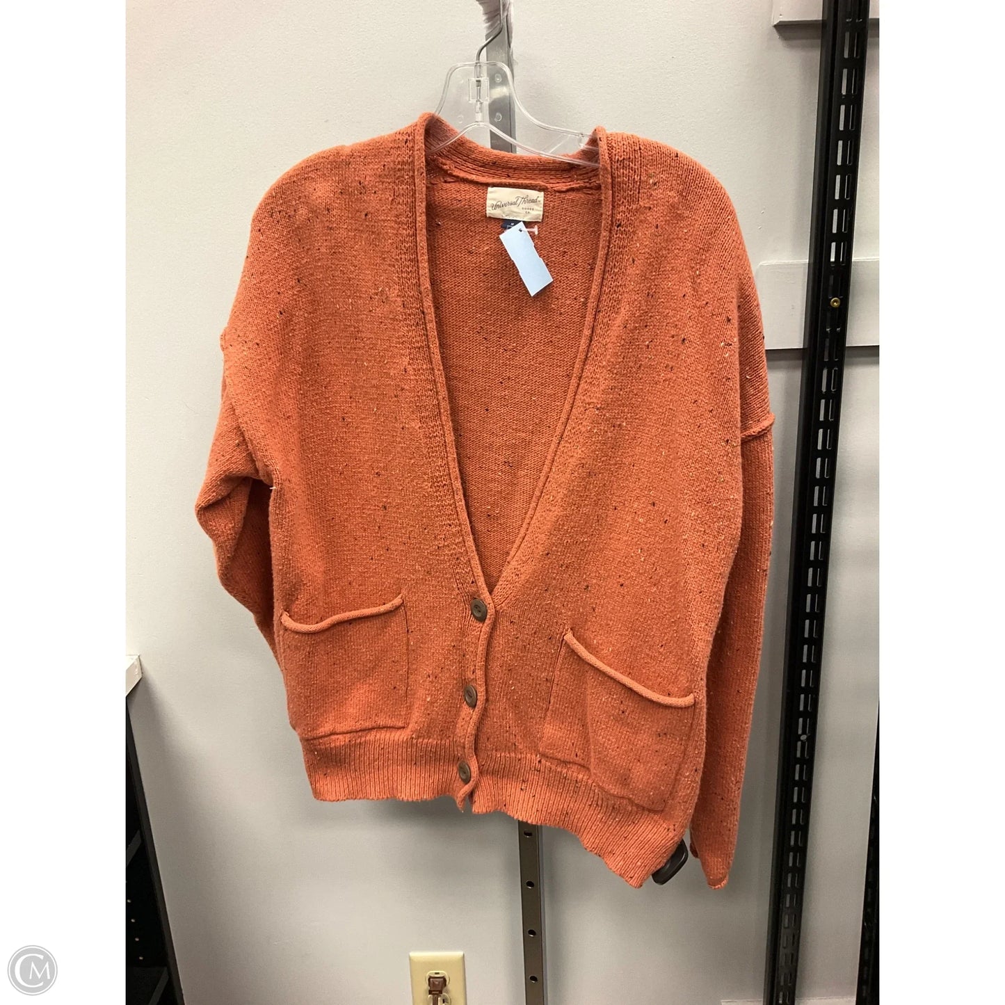 Sweater Cardigan By Universal Thread In Orange, Size: M