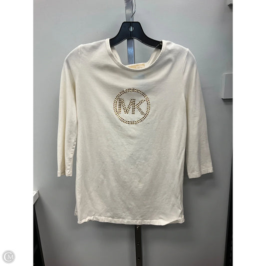 Top 3/4 Sleeve By Michael By Michael Kors In Cream, Size: M