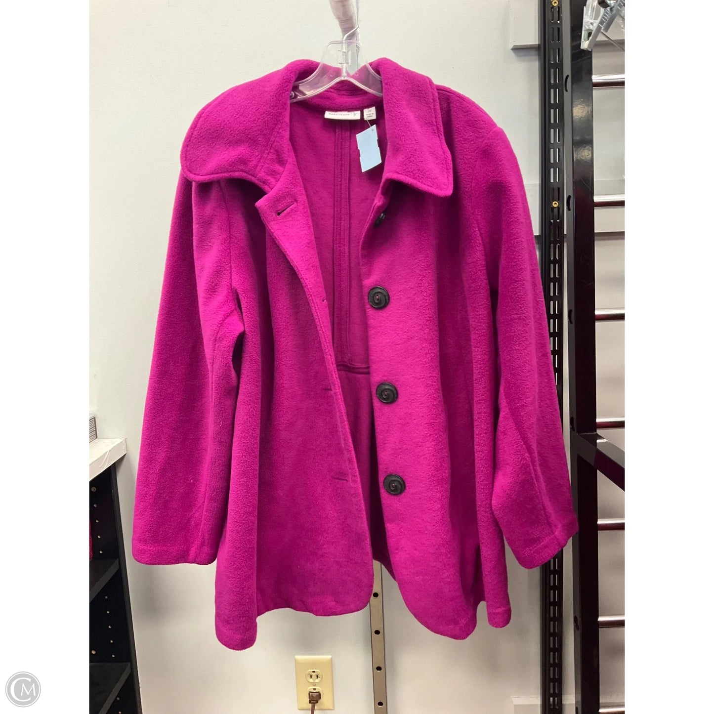 Jacket Fleece By Susan Graver In Purple, Size: 2x