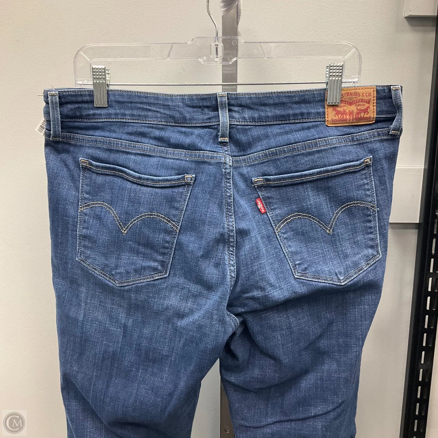 Jeans Skinny By Levis In Blue Denim, Size: 14