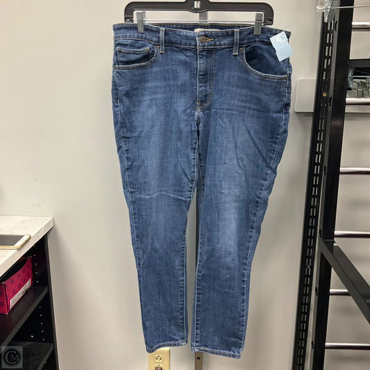 Jeans Skinny By Levis In Blue Denim, Size: 14