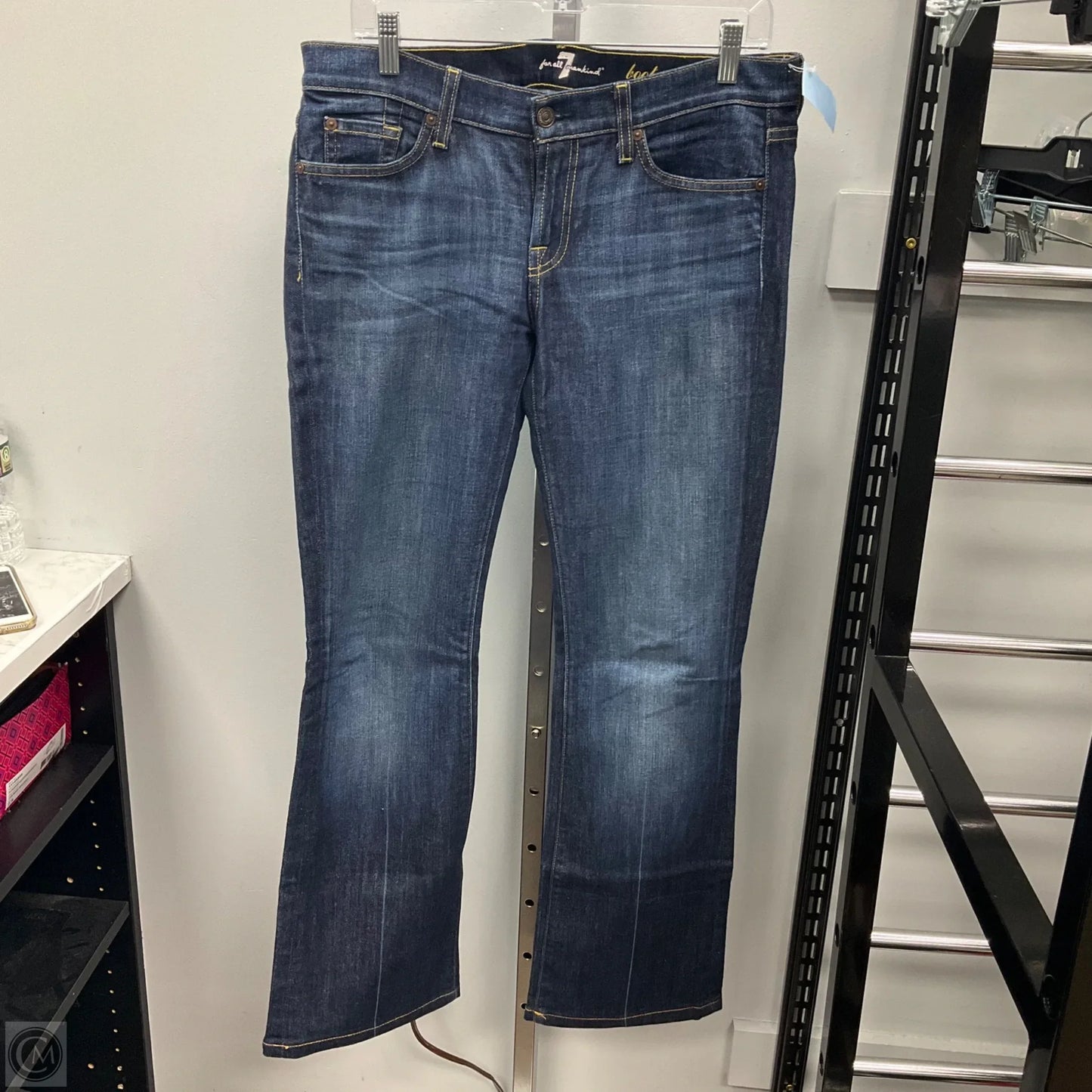 Jeans Flared By 7 For All Mankind In Blue Denim, Size: 10
