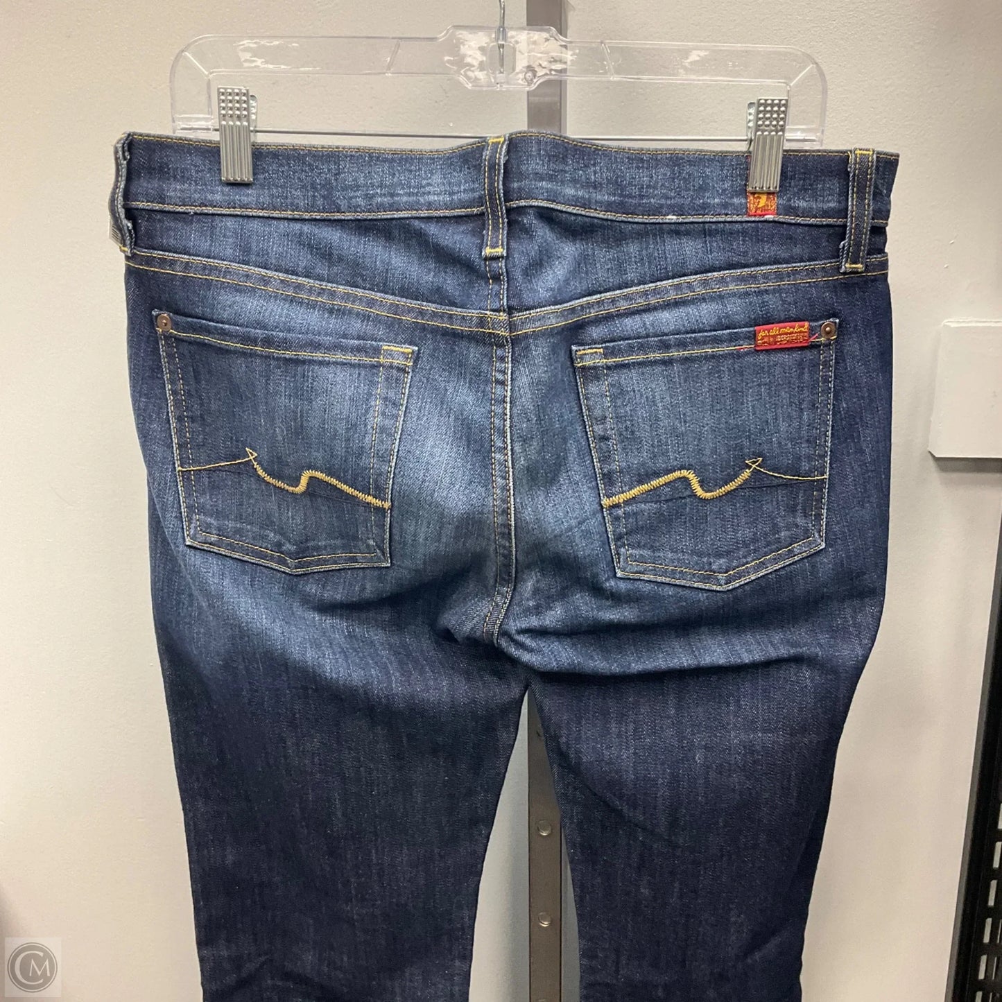 Jeans Flared By 7 For All Mankind In Blue Denim, Size: 10