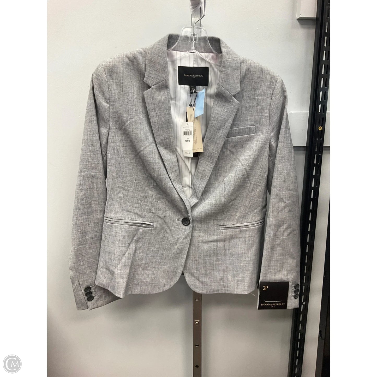 Blazer By Banana Republic In Grey, Size: 2p