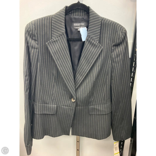Blazer By Jones New York In Striped Pattern, Size: 14