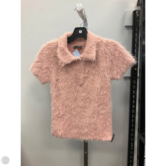 Top Short Sleeve By Zara In Pink, Size: S