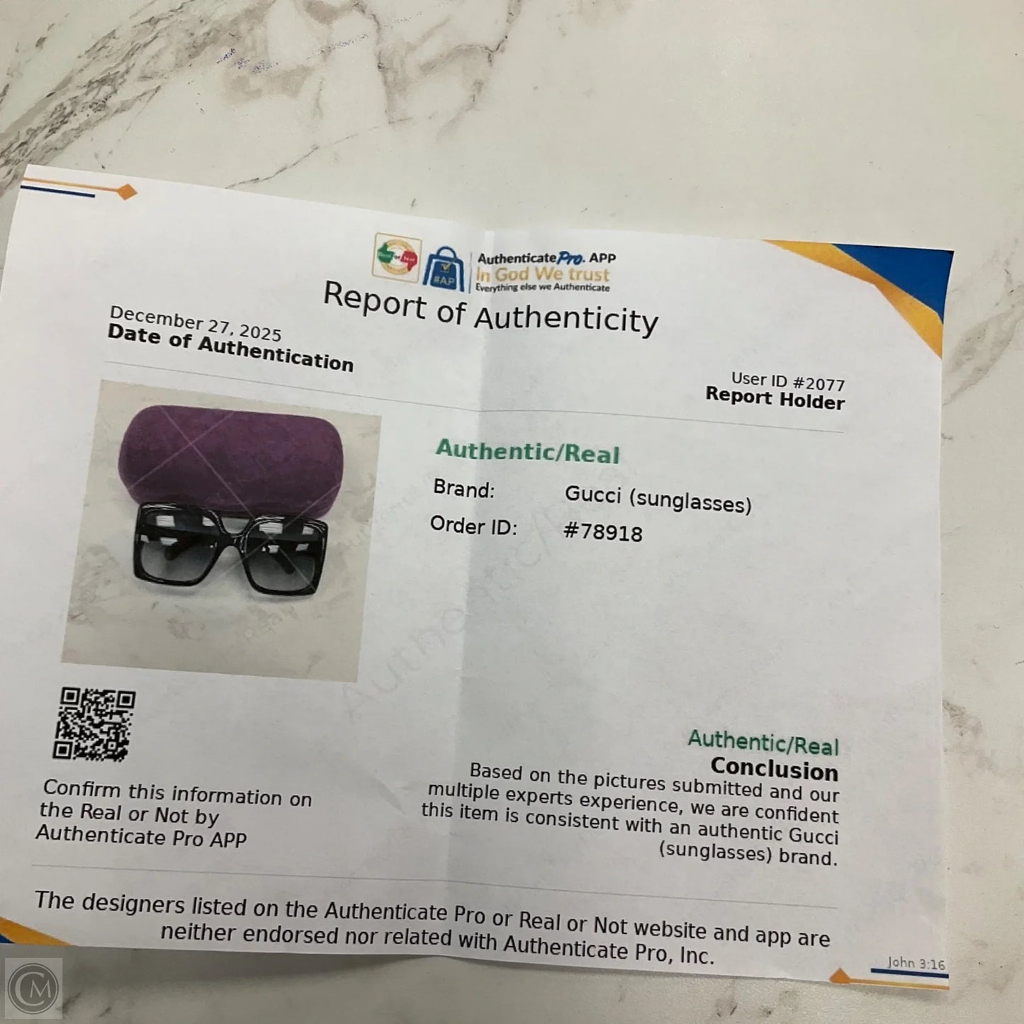 Sunglasses Luxury Designer By Gucci