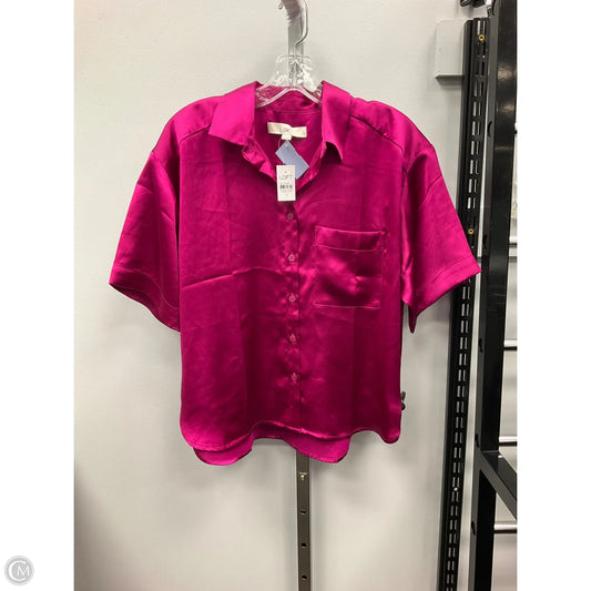 Top Short Sleeve By Loft In Pink, Size: S