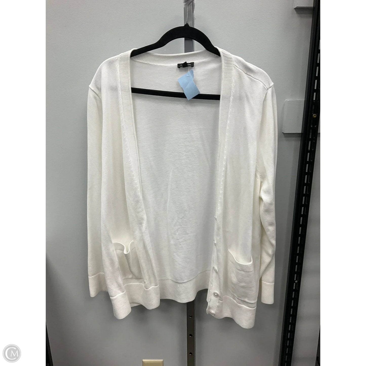 Sweater Cardigan By Talbots In White, Size: Xl