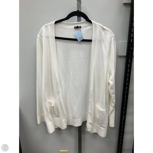 Sweater Cardigan By Talbots In White, Size: Xl