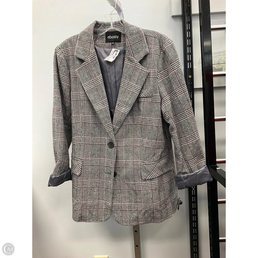 Blazer By Clothes Mentor In Plaid Pattern, Size: L