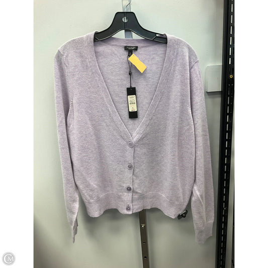 Sweater Cardigan By Talbots In Purple, Size: Xl