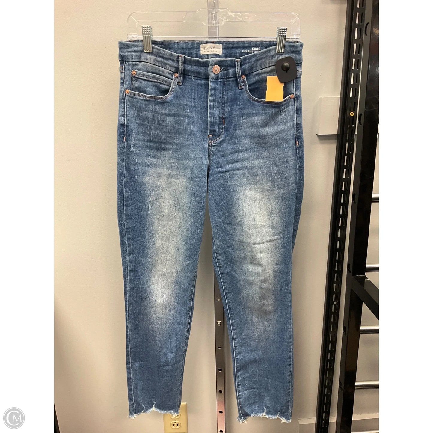 Jeans Straight By Nicole Miller In Blue Denim, Size: 6