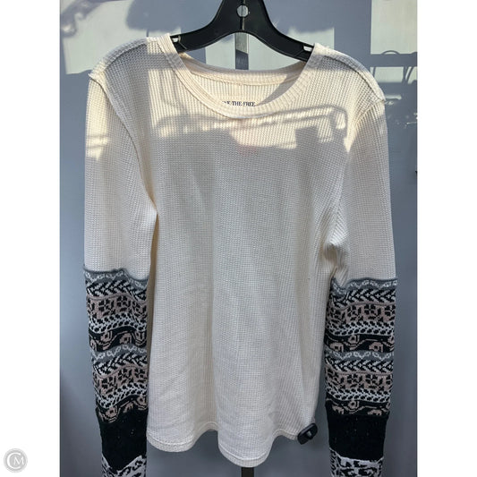 Top Long Sleeve By We The Free In Black & Cream, Size: L