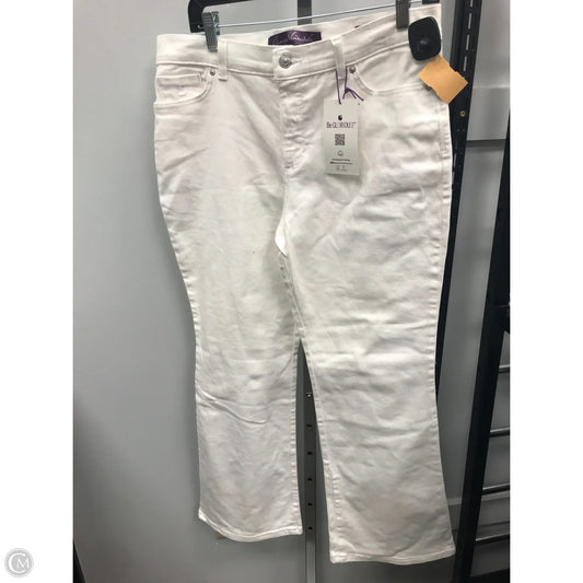 Jeans Boot Cut By Gloria Vanderbilt In White Denim, Size: 12p
