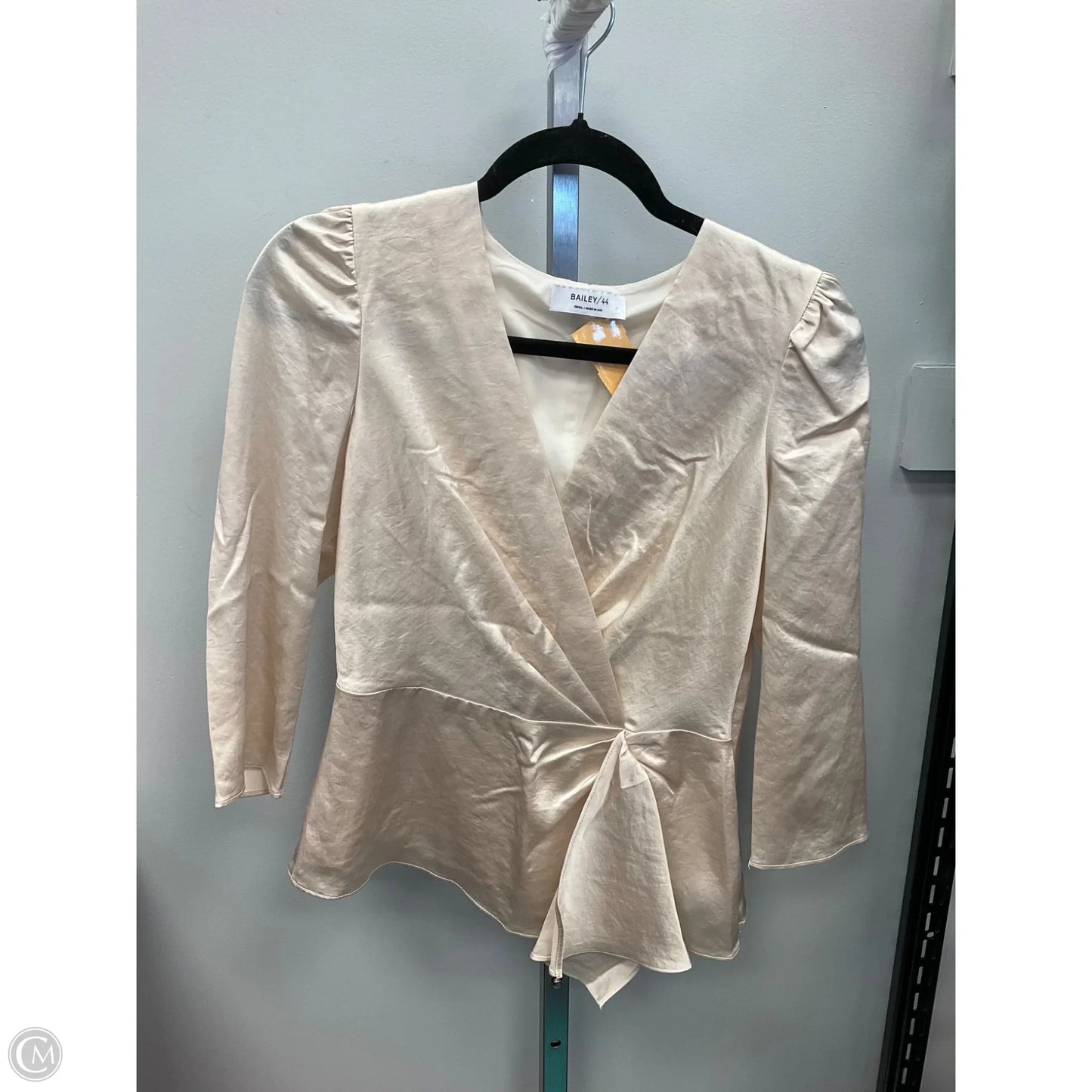 Blouse 3/4 Sleeve By Bailey 44 In Cream, Size: S