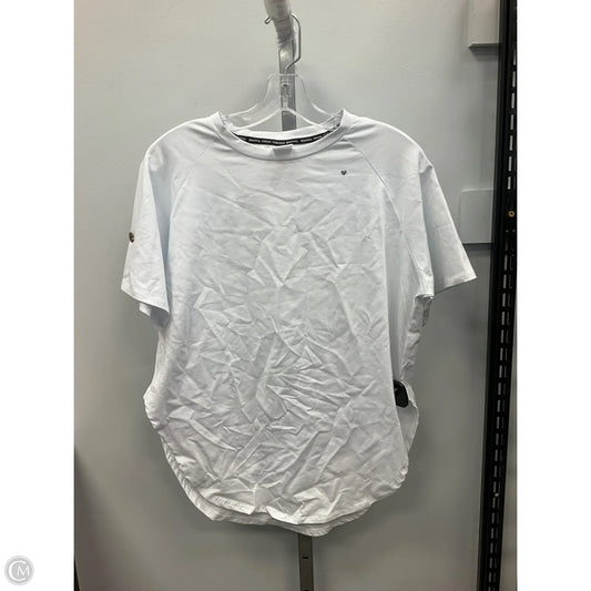 Top Short Sleeve By Love Fitness In White, Size: L