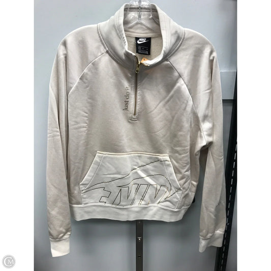 Top Long Sleeve By Nike Apparel In Cream, Size: M