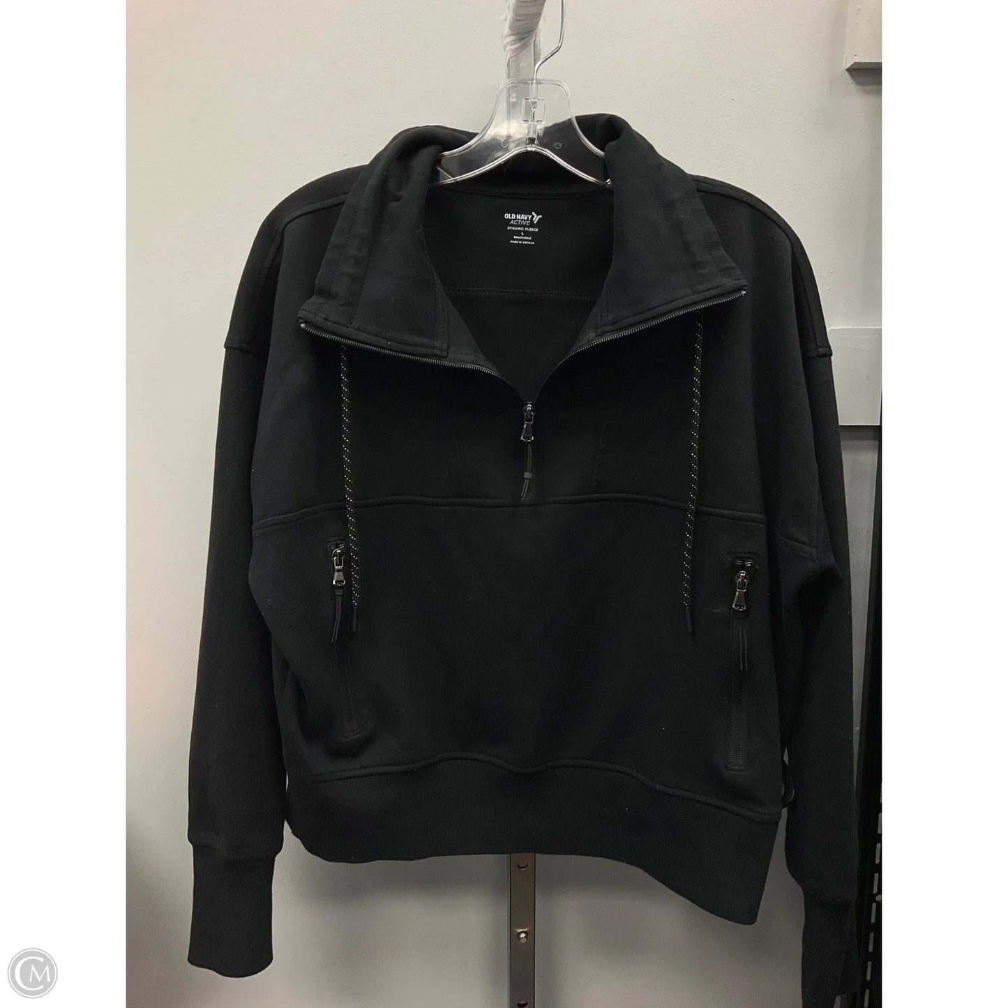 Athletic Sweatshirt Collar By Old Navy In Black, Size: L