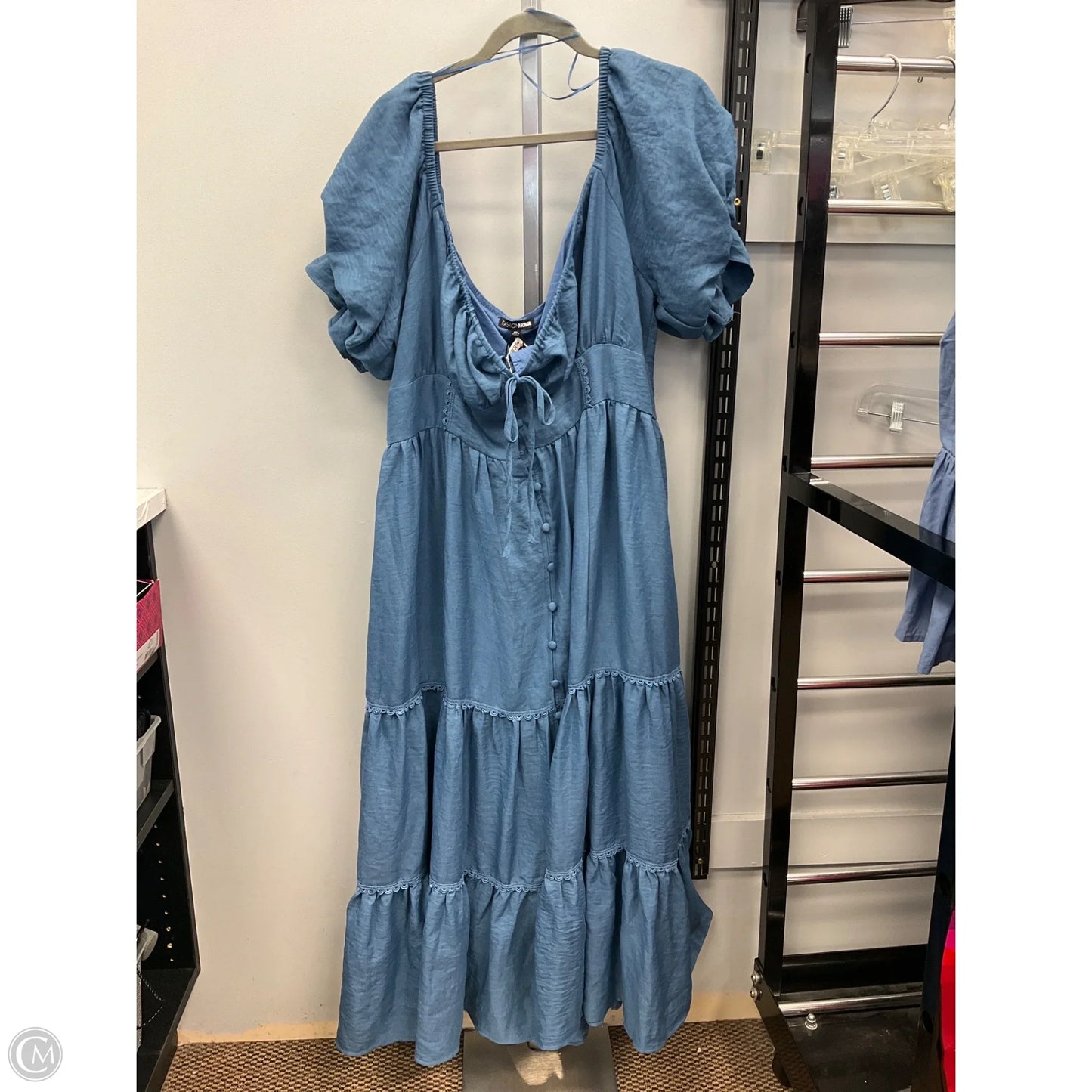 Dress Casual Maxi By Fashion Nova In Blue, Size: 1x