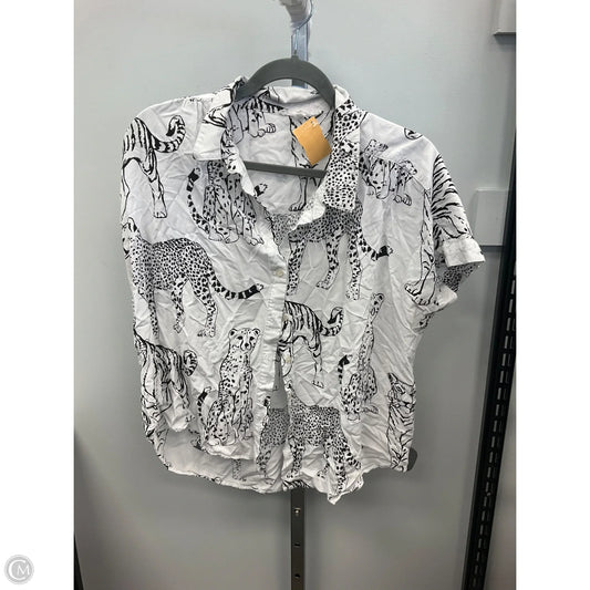 Top Short Sleeve By Jane And Delancey In Black & Yellow, Size: Xl