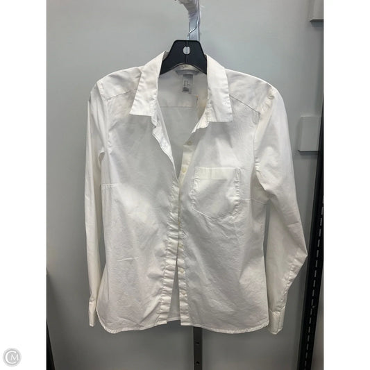 Top Long Sleeve By H&m In White, Size: 12