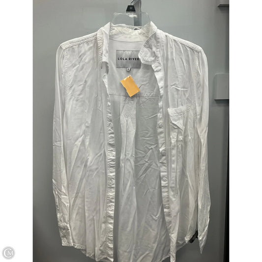 Top Long Sleeve By Lola River In White, Size: M