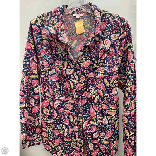 Top Long Sleeve By Talbots In Paisley Print, Size: M