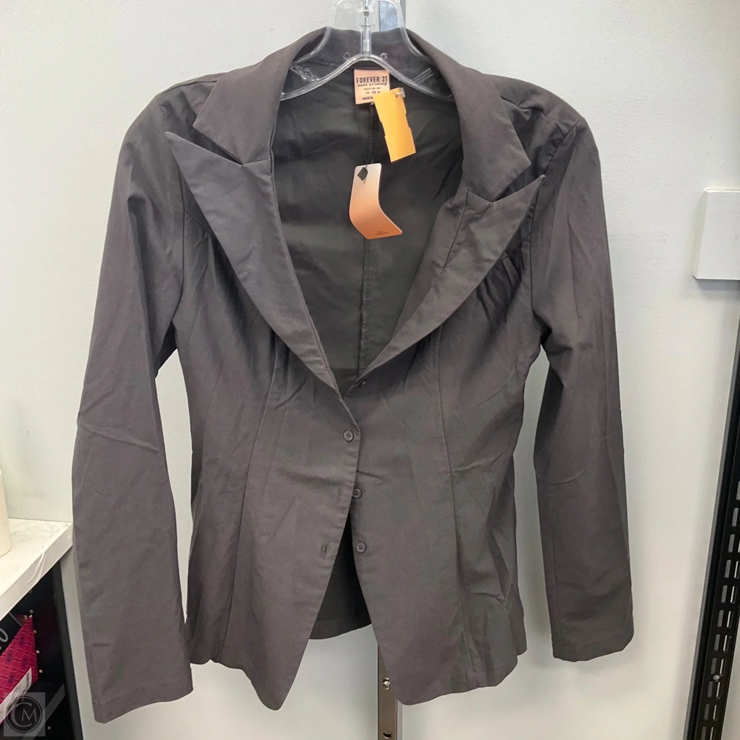 Top Long Sleeve By Shein In Grey, Size: M