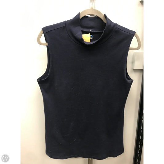 Top Sleeveless By Croft And Barrow In Navy, Size: M