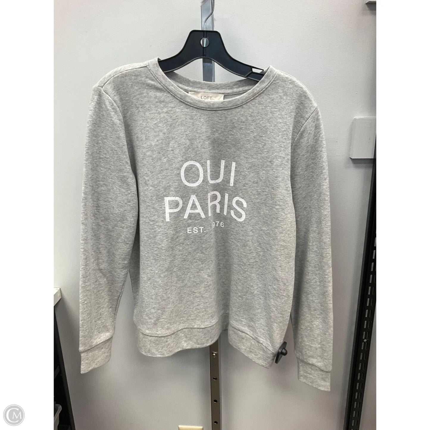 Top Long Sleeve By Loft In Grey, Size: M