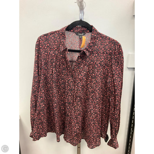 Top Long Sleeve By Banana Republic In Floral Print, Size: M