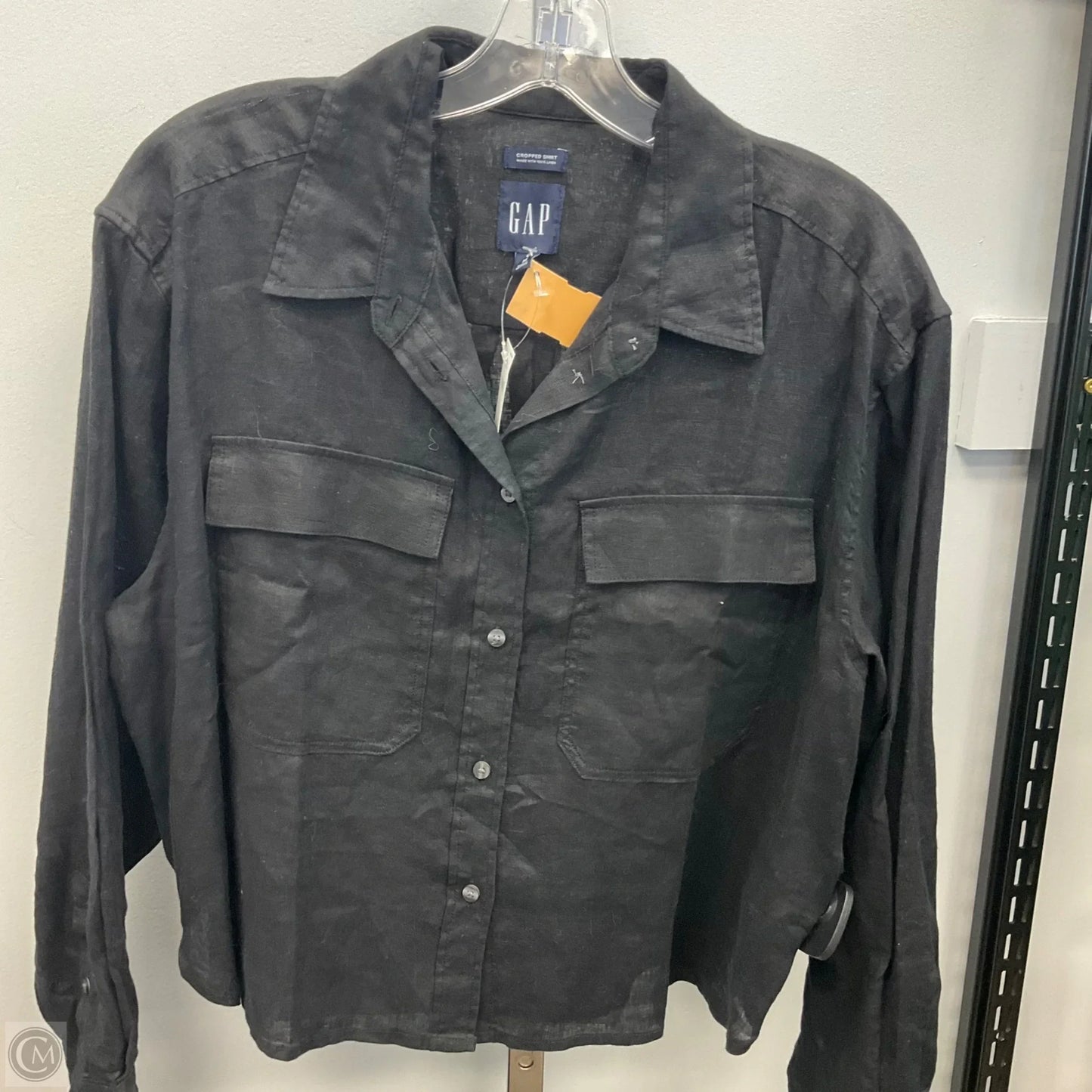 Top Long Sleeve By Gap In Black, Size: M