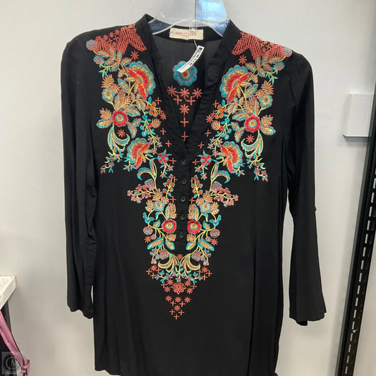 Top 3/4 Sleeve By Solitaire In Multi-colored, Size: M