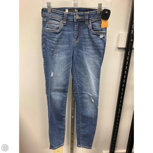Jeans Skinny By Kut In Blue Denim, Size: 0