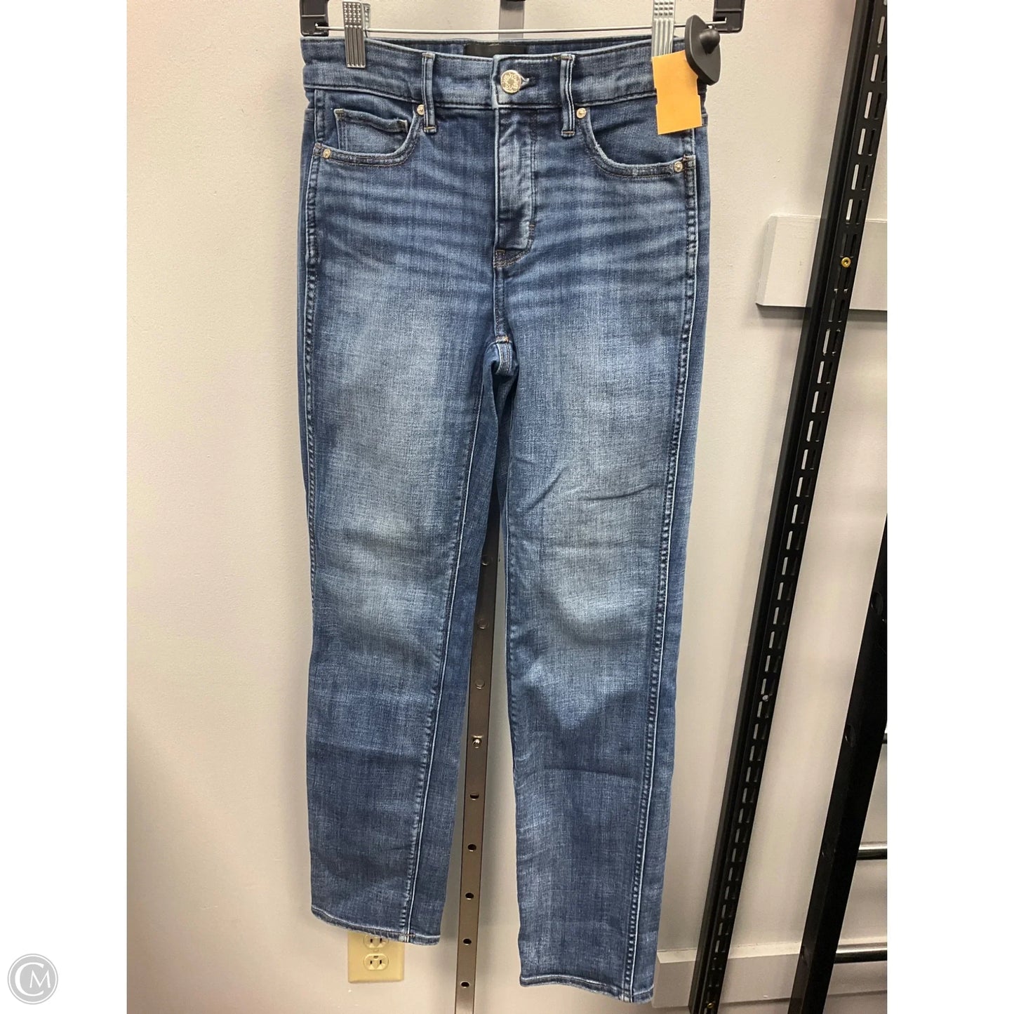Jeans Straight By White House Black Market In Blue Denim, Size: 0