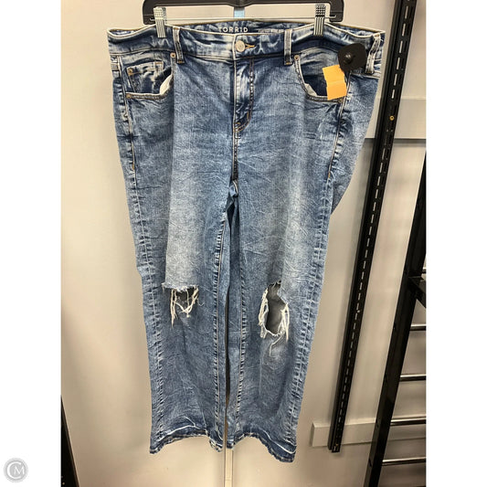 Jeans Wide Leg By Torrid In Blue Denim, Size: 14