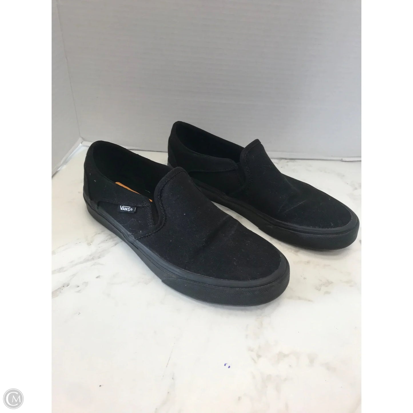 Shoes Flats By Vans In Black, Size: 8