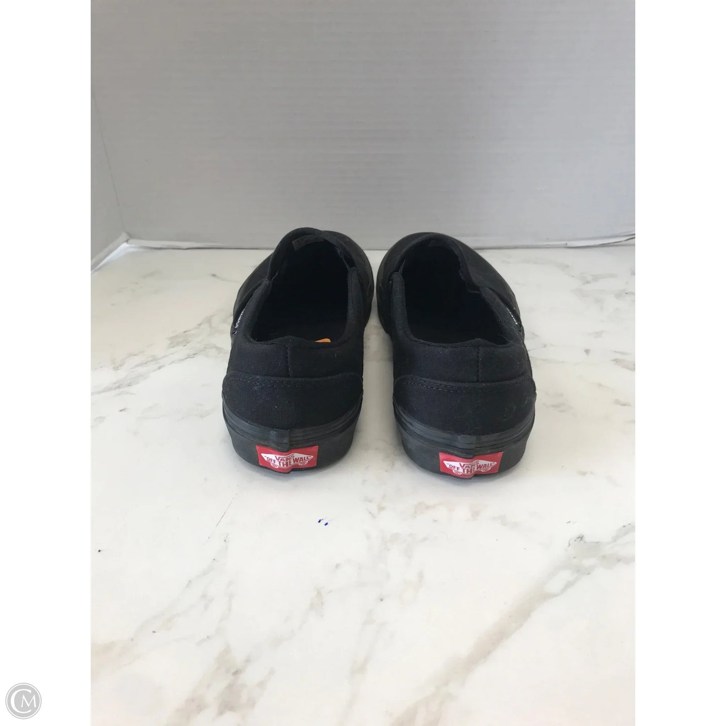 Shoes Flats By Vans In Black, Size: 8