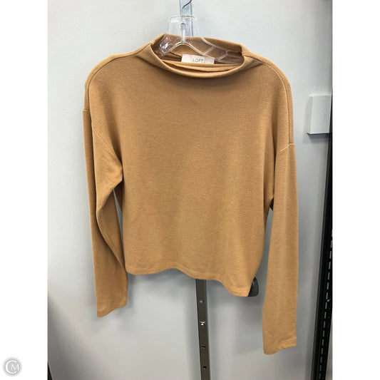 Top Long Sleeve By Loft In Tan, Size: Xs