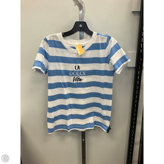 Top Short Sleeve By Loft In Striped Pattern, Size: Xs