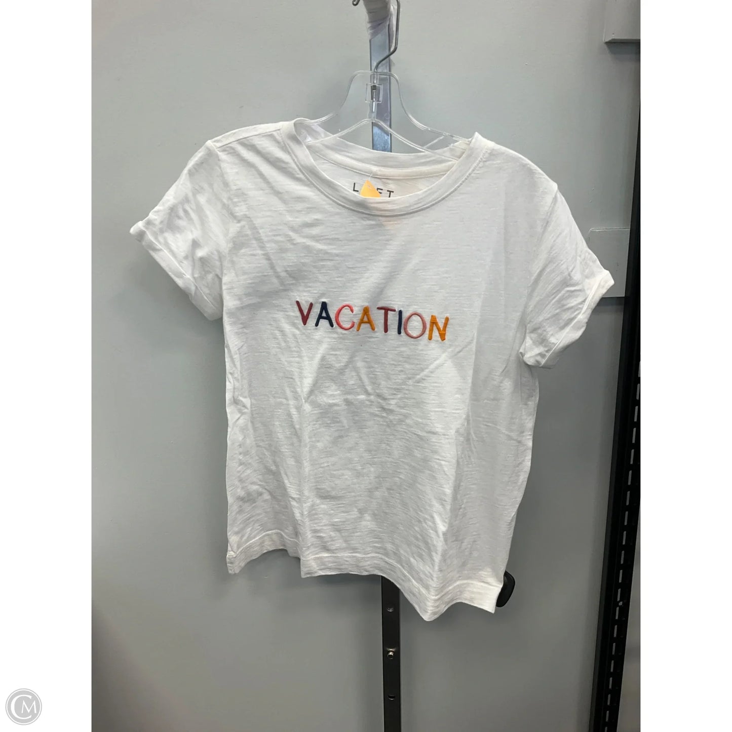 Top Short Sleeve By Loft In White, Size: S