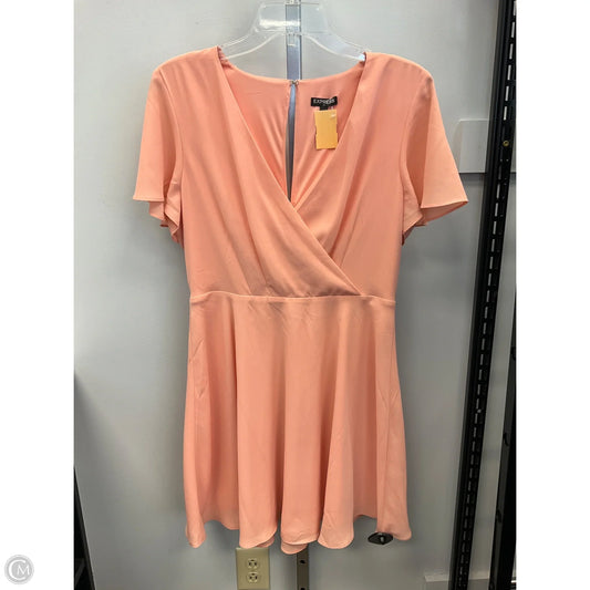Dress Casual Short By Express In Peach, Size: 10