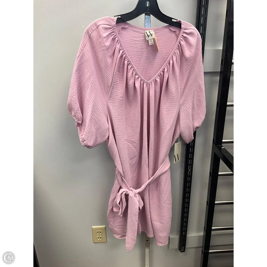 Dress Casual Short By Worthington In Pink, Size: Xxl