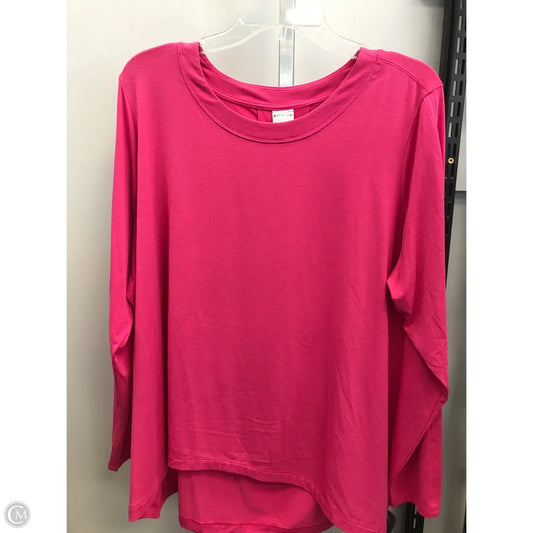 Top Long Sleeve Basic By Athleta In Pink, Size: Xl