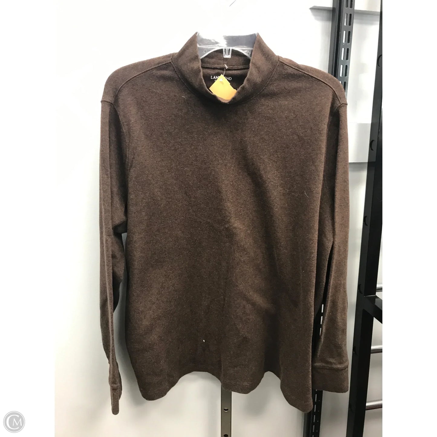 Top Long Sleeve By Lands End In Brown, Size: 2x