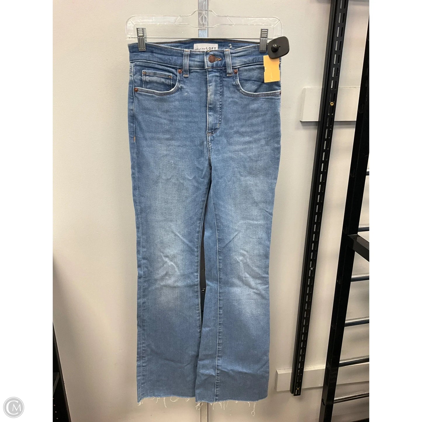 Jeans Flared By Loft In Blue Denim, Size: 0